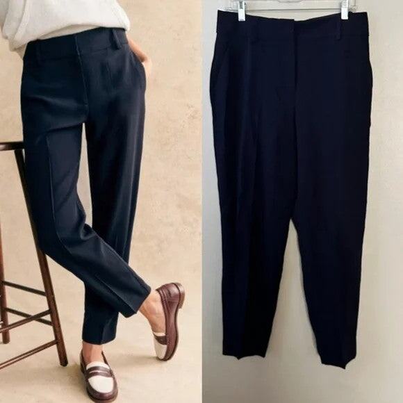 SéZane Gustavo Straight Leg Trousers Navy Blue - 6 - Picture 5 of 6